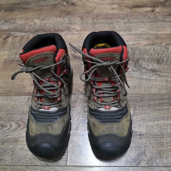 KEEN Men\'s Brown and Red Hiking Boots Size 10 main image 8